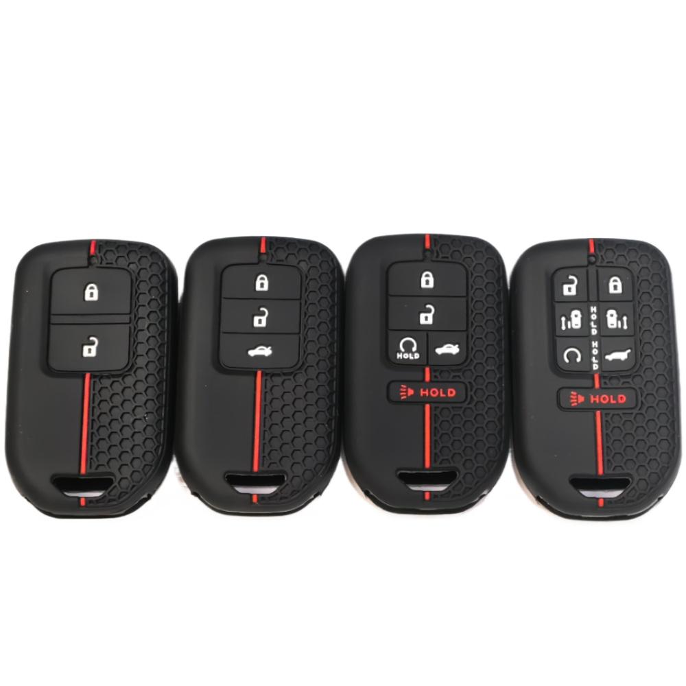 Силиконовый чехол для брелока автомобиля с 2/3/57 кнопками для Honda Fit Odessey City Jazz XRV Venzel HRV CRV Accord Чехол для ключа Автоаксессуары