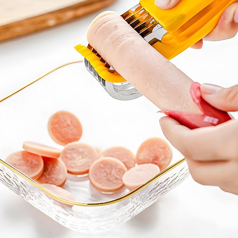 Быстрая и безопасная ломтерезка для бананов, простой кухонный инструмент, подходящий для детей и взрослых, идеально подходит для перекусов, фруктовых салатов, десертов и приготовления блюд