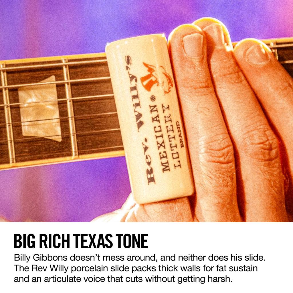 Jim Dunlop RWS13 Слайд из фарфора Billy Gibbons Экстра большой бар, (EX-L)
