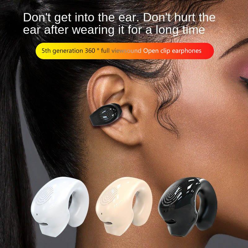 Мини-беспроводная Bluetooth-гарнитура с одним ухом, зажим-наушник, шумоподавление, Bluetooth 5.3
