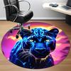 1pc Neon Jaguar Print Chair Carpet for Office, Non-slip, Soft and Durable Leisure Rug, Perfect for Office, Living Room yy251103156