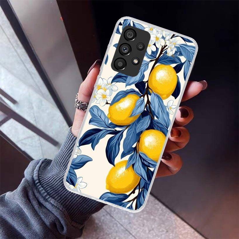 Citrus Limon Linnaeus Phone Case For Samsung Galaxy A12 A52S A42 A32 A22 A51 A50 Note 20 Ultra 10 S10 Plus A71 A70 A31 A30 A10S