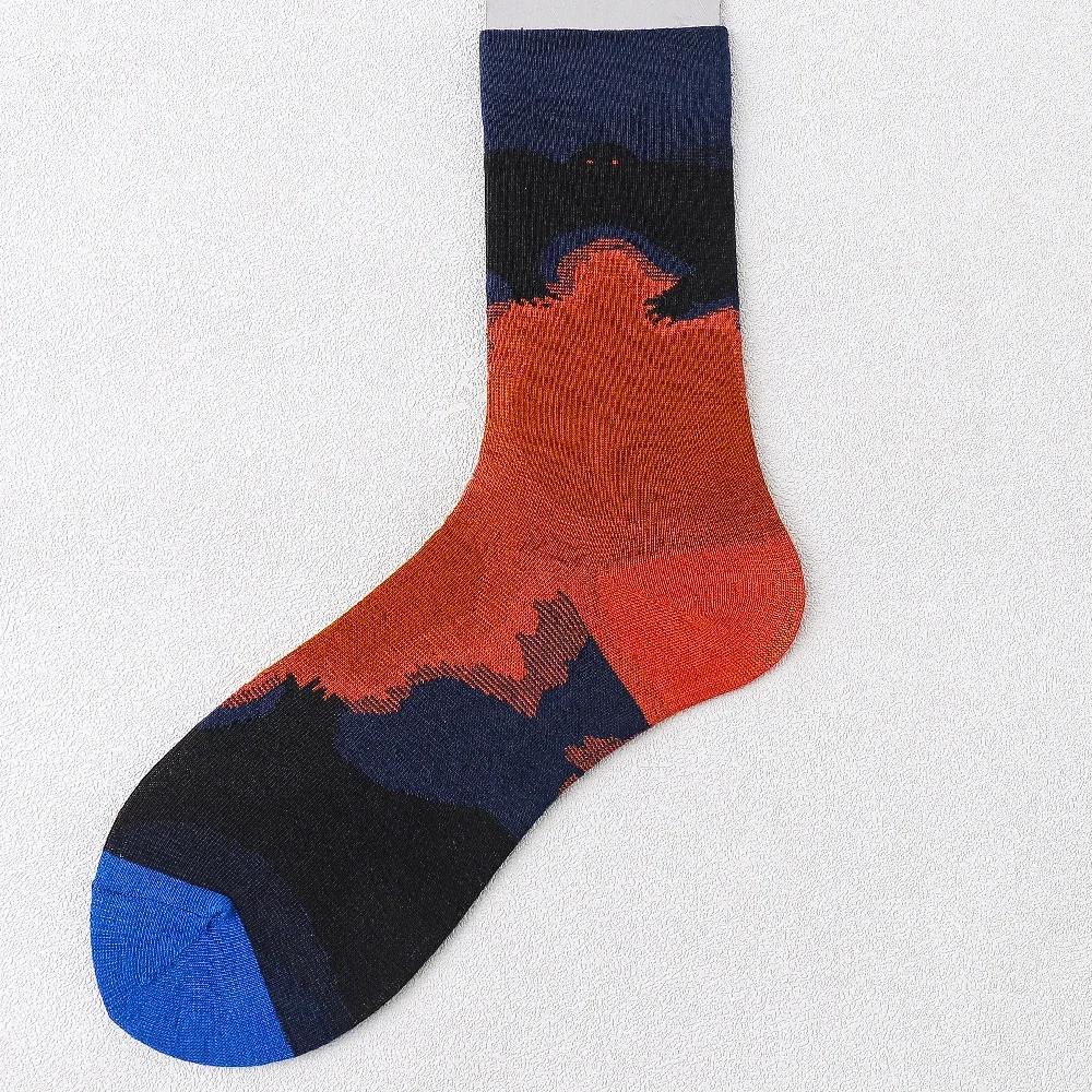 Красочные Мультяшные Креативные Модные Носки с Граффити в виде Лозы Новинка Мужские Женские Зимние Теплые Удобные Хлопковые Sokken Дропшиппинг