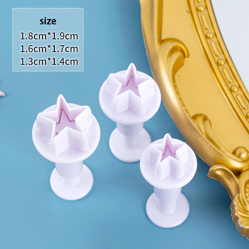 3/4Pcs Ceramic Cutting Mold Clay Polymer Pottery Sculpture Cutter Heart Star Shaped DIY Geometric Snow Figure Modeling Tool
