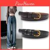 Leather Belt Vintage Women Versatile Decorative Waistband Casual Strap Jeans