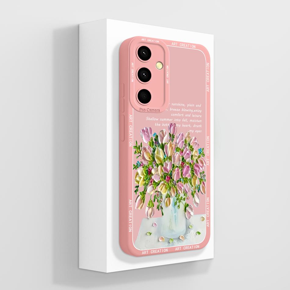 For Samsung A35 5G Case Cute Funda For Galaxy A 35 Phone Back Cover Soft Liquid Silicone Camera Protection Shockproof Bumper