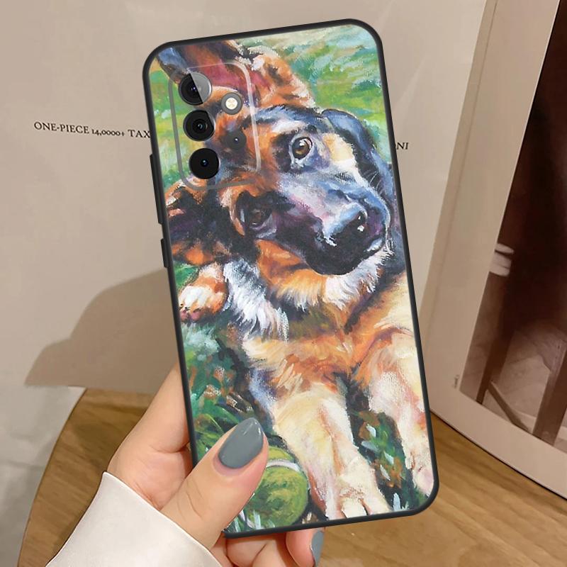 Чехол для собаки Немецкая овчарка для Samsung Galaxy A56 A36 A16 A06 A13 A33 A53 A52 A32 A12 A54 A34 A14 A35 A55 A17 A15