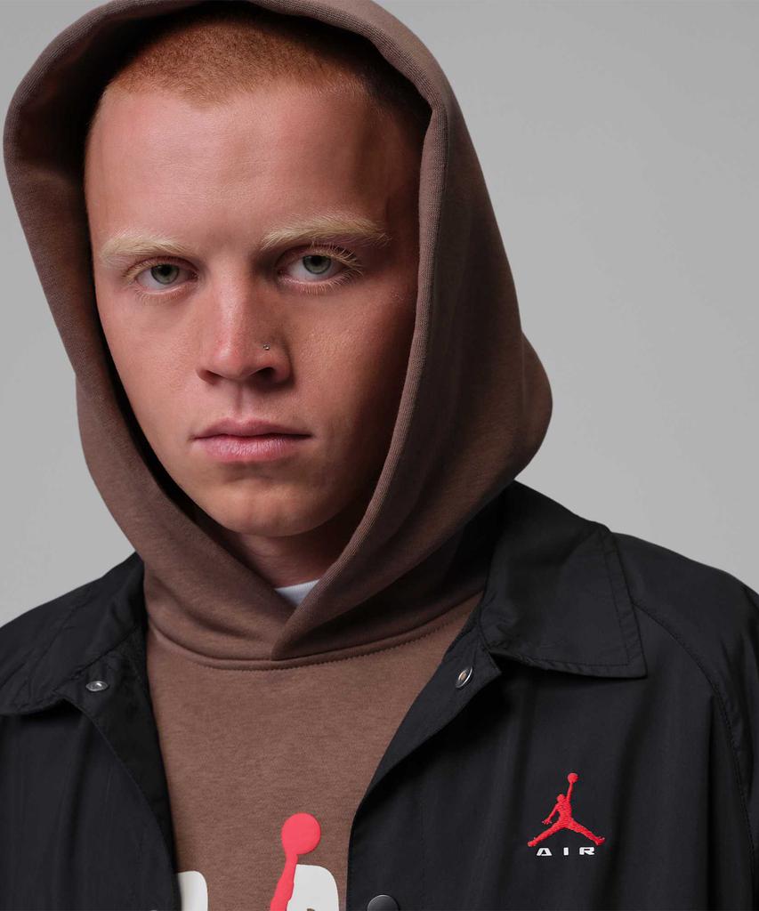 Nike Куртка-бомбер Jordan Brooklyn Coach Jacket M - Черная:Белый / Io2341-010