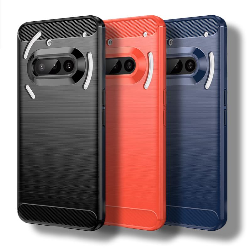 Для чехла Nothing Phone 3a 5G Для Nothing Phone 2 2a 3a Pro Чехол Бампер из ударопрочного силикона из углеродного волокна Для Nothing Phone 3A