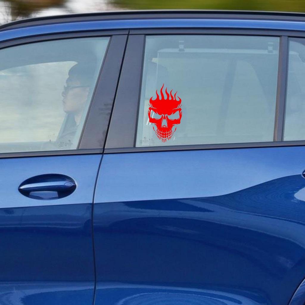 Car Skull Sticker, Skull Sticker, Decal - Waterproof Car Reflective Decal with Skull Design