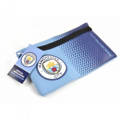 Официальный футбольный пенал футбольного клуба Manchester City с выцветшим дизайном