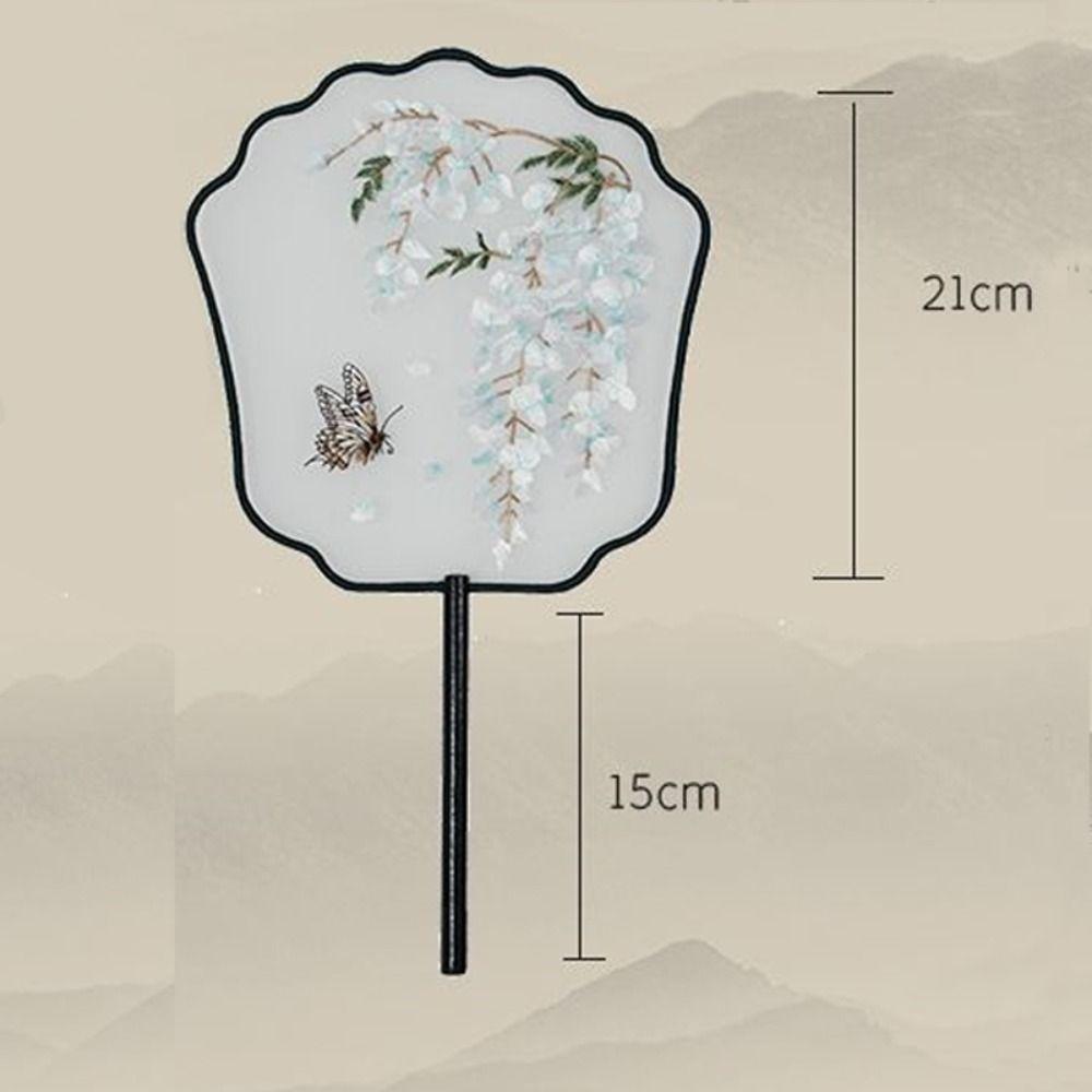 С кисточками китайский вышитый веер в китайском стиле туань фан товары для вечеринок шелковый веер китайская свадьба