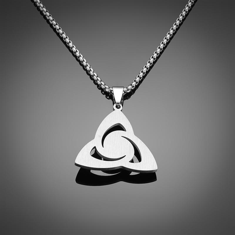 Женское ожерелье «Трилистник» для мужчин из нержавеющей стали с камнем «Тигровый глаз», ирландское кельтское ожерелье-талисман на удачу