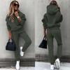 Autumn and Winter Long Sleeved Sports and Leisure Hoodie Set, Two-piece Set