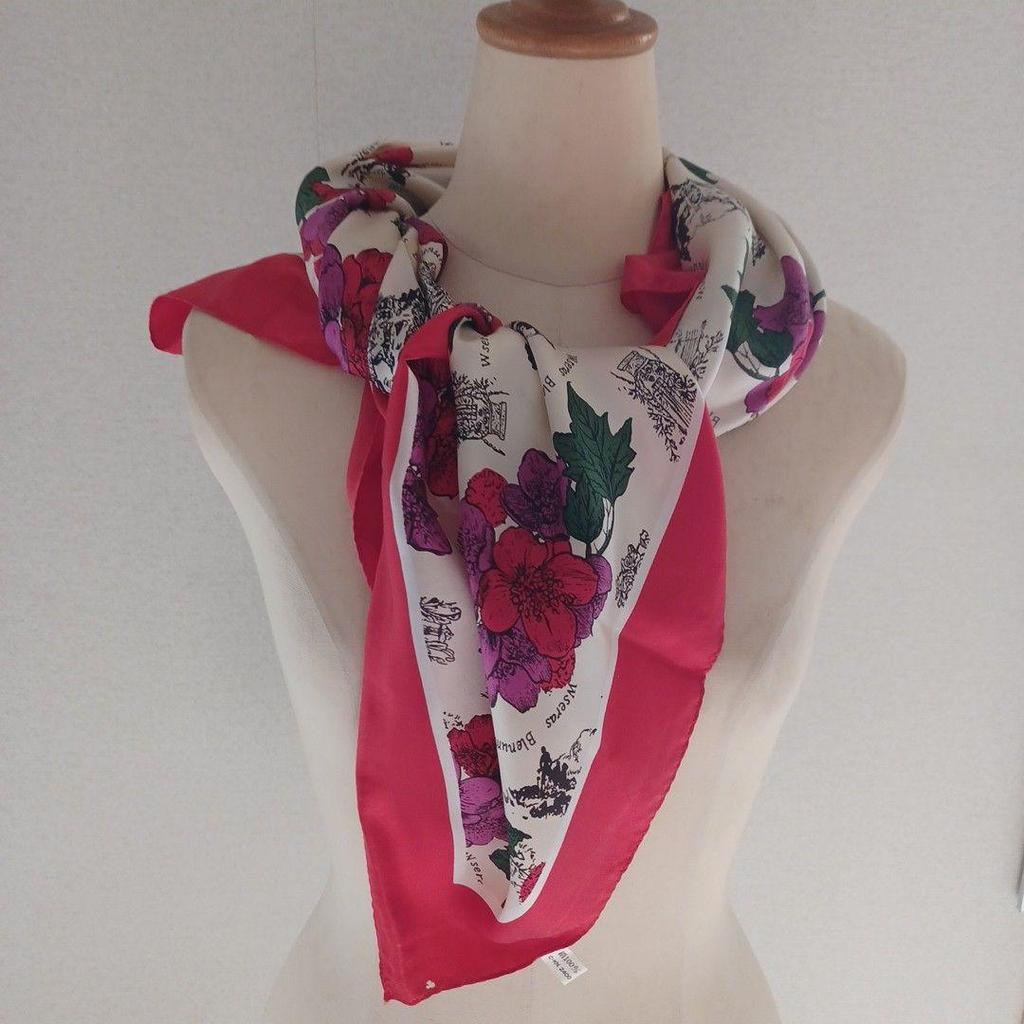 Used floral silk scarf