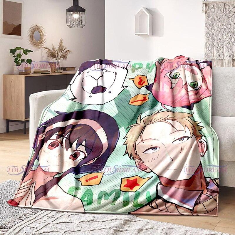 Аниме SPY×FAMILY модное фланелевое фланелевое одеяло для девочек Аня Kawaii Waku подарок для детей и взрослых диван домашний Bedspesd