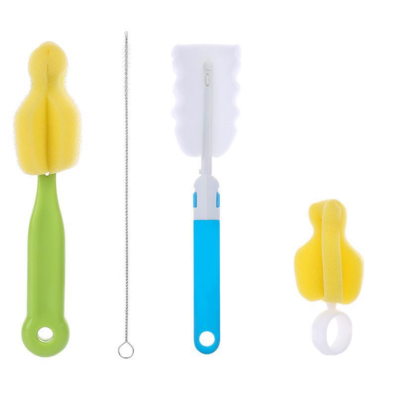 Утолщенный пластик не повредит вашим рукам. Прочная щетка для дезинфекции. Щетка для мытья чашек. Губка для чистки бутылок.