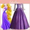 Elegant Adult Rapunzel Fancy Women Dress Cosplay Costume For Halloween Parties