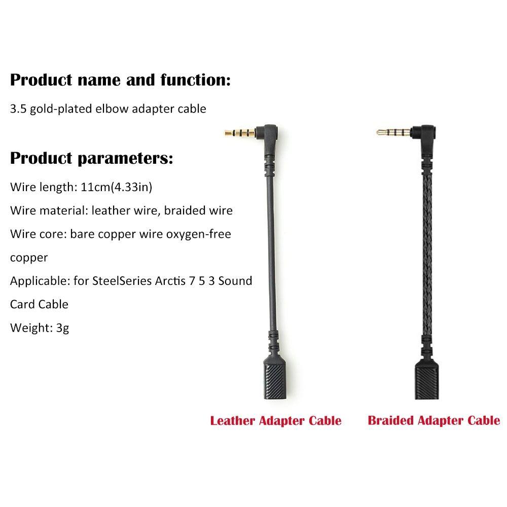 Аксессуары для кабеля звуковой карты наушников Высококачественный аудиокабель Замена звуковой карты для гарнитуры SteelSeries Arctis 7 5 3 Pro