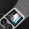 Скрытые порты USB PD, пружинный центральный консольный ящик для хранения для 2023 Tesla model 3 model Y, органайзер для мобильного телефона, коробка из АБС-пластика