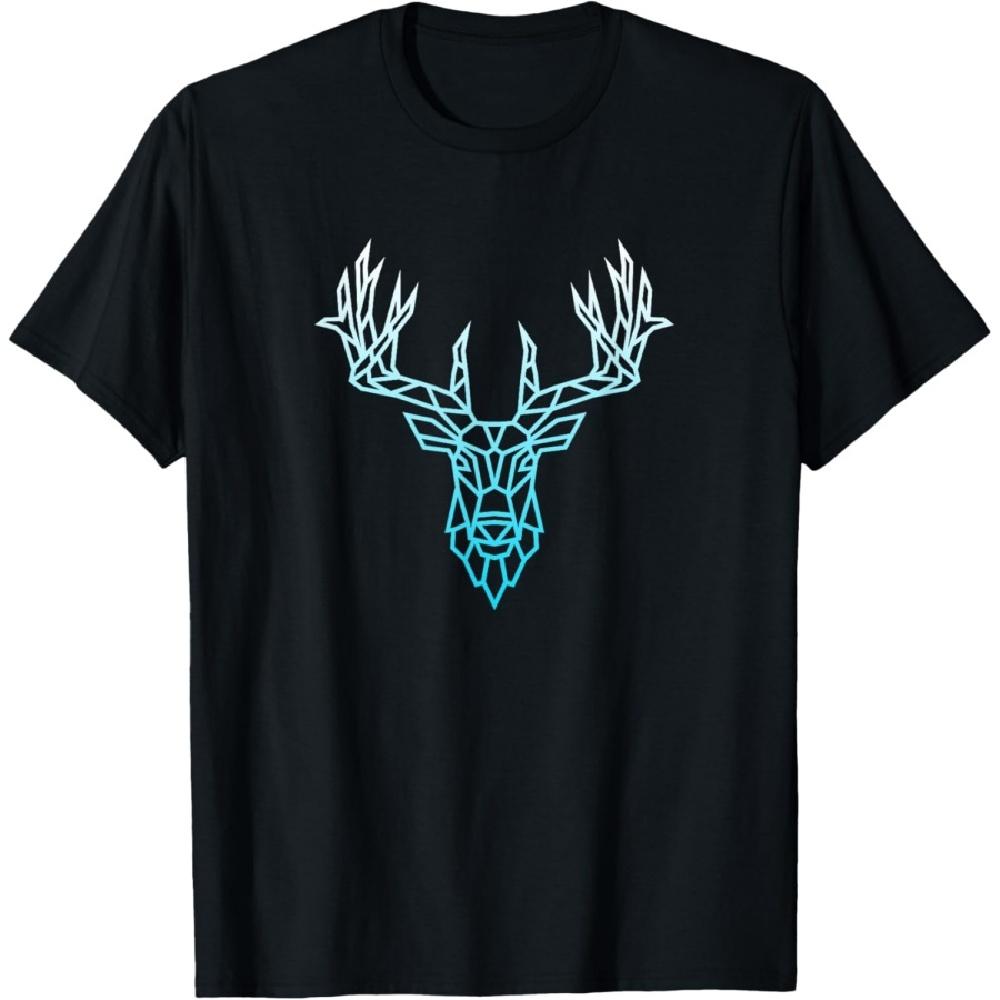 Geometric Elk T Shirt Minimalist Design