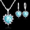 1 Set Exquisite Heart Shape Women Necklace Stylish Modern Style Alloy Dangle Earring for Girls