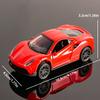 1:32 Красный 488 Gtb Металлическая Спортивная Машина, Модель Купе из Сплава, Игрушка-Коллекционка с Заводным Механизмом и Открывающимися Дверями, Подарок на День Рождения для Детей, Спортивный