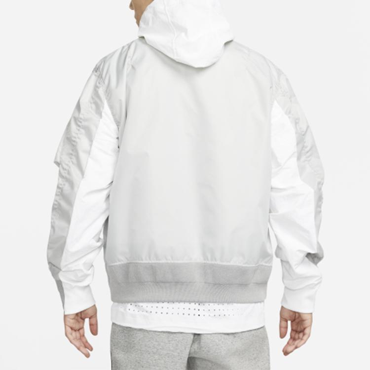 Nike Многослойная куртка-бомбер X Sacai Серая противотуманная мужская верхняя одежда CV5732-097