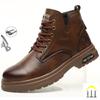Мужская рабочая обувь с защитным металлическим подноском, водостойкие рабочие ботинки, обувь с мягким верхом, повседневная обувь для походов на все сезоны