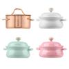 Model Doll Kitchenware Mini Cookware Miniature Soup Pot Dollhouse Accessories With Pot Cover