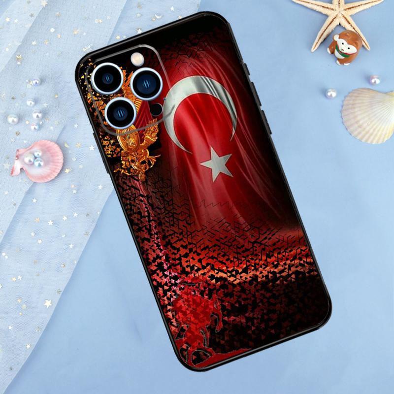 Чехол для телефона с флагом Турции для iPhone 14 13 12 11 15 16 Pro Max 7 8 Plus XR X XS Max 12 13 Mini Чехол