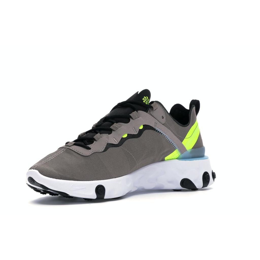 Nike React Element 55 Pumice Мужские кроссовки Фиолетовый Черно-Белый-Вольт-Синий-Гриль BQ6166-201