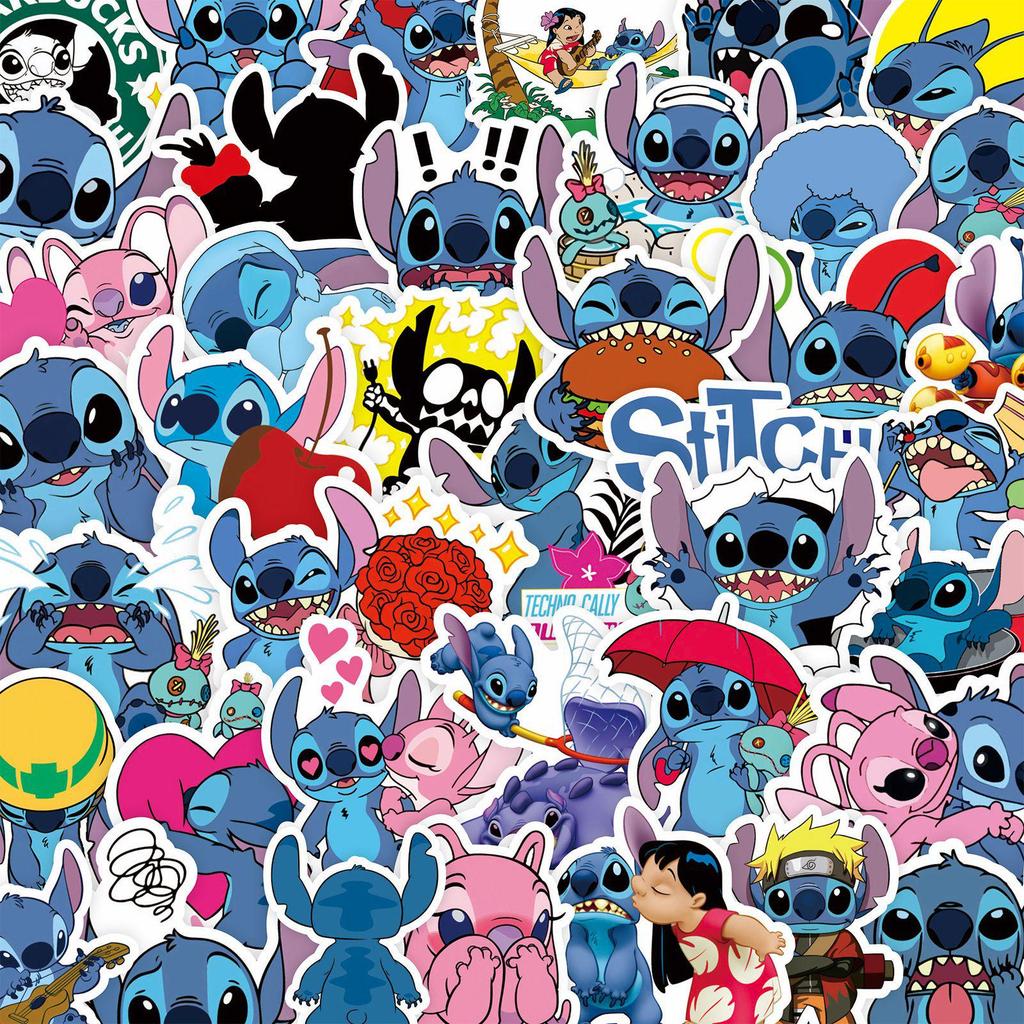 100 Cute Cartoon Stitch Stickers for DIY Notebooks, Phone Cases, and Journals