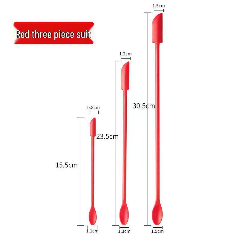 Набор из 3 силиконовых двухсторонних мини-лопаток: Косметические инструменты для копания и лопатка для соуса