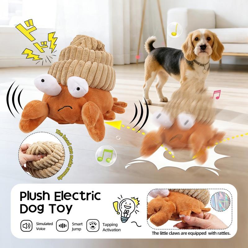 Electric Plush Dog Toy Vibrating Ball for Fun and Relaxation, Pet Interactive Toy