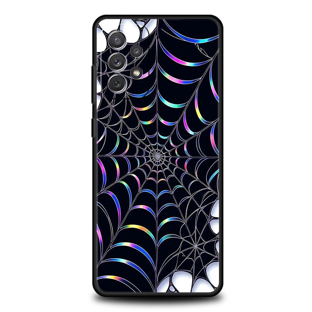 Чехол-паутина для телефона Samsung Galaxy A55 A35 A15 A14 A13 A25 A54 A51 A71 A72 A73 A32 A52 A41 5G Мягкий ТПУ корпус Fundas Capas