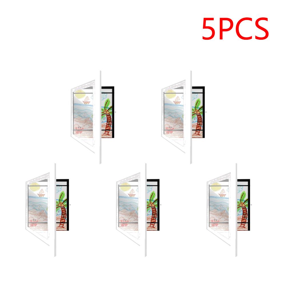 2/5Pcs Artwork Picture Frame Easy Change Wooden Frames Front Opening Art Drawings Storage Frames for Schoolwork Home Office