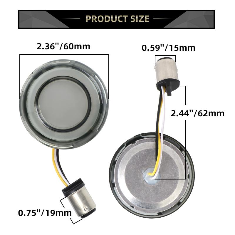 Мотоцикл 1157 Bullet Style светодиодный индикатор переднего указателя поворота для Harley Touring Breakout CVO Road Glide Fat Boy Softail