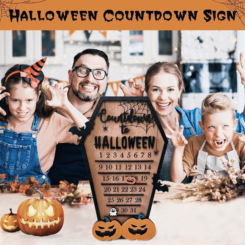 1 шт. праздничный календарь деревянный обратный отсчет рождественский декор ужасные украшения призрачный дизайн для вечеринки