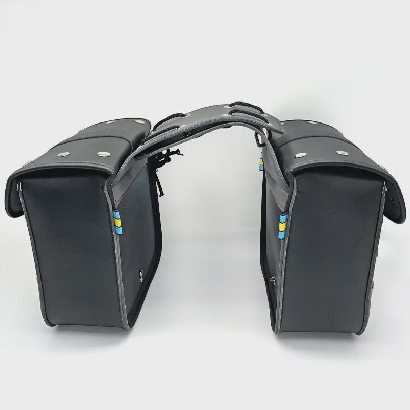 Универсальная кожаная водонепроницаемая боковая сумка для ретро-мотоцикла Yamaha GT150 Bigfoot 125