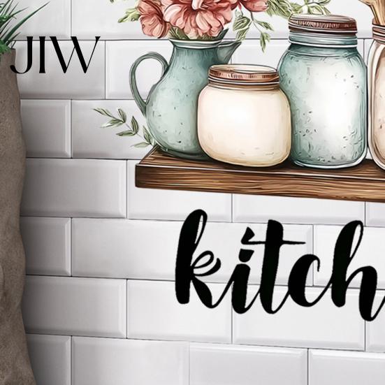 Peel And Stick Kitchen Decor Cartoon Wall Sticker, Watercolor Decorative Decal, PVC Waterproof Art DIY Decoration Mural, Removable Decals for Cabinet
