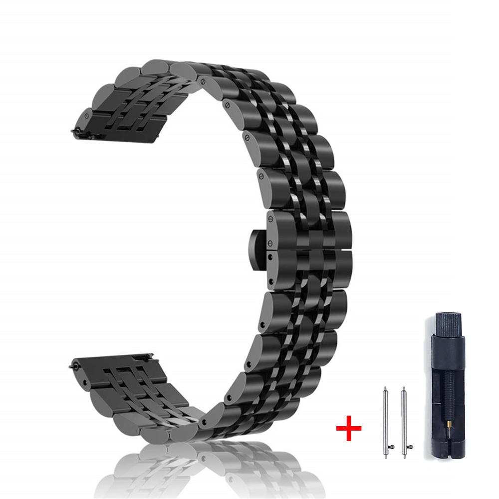 Stainless Steel Strap For Amazfit GTR 4 GTR 47mm 2e Metal Mesh Band For Amazfit GTS 4 mini/Bip 3 Pro/Stratos Wristband Bracelet