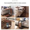 Modern Minimalist Movable Side Table with Wheels for Bedroom or Living Room