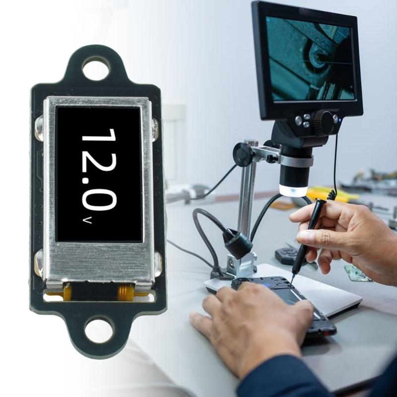 Panel Mount Voltmeter with Screen for Battery Review, Small Reader for Power Supply Service and DIY Electronics Tasks