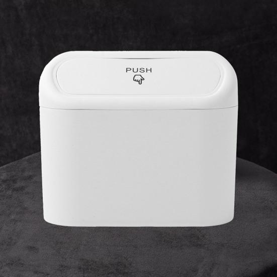 Car Trash Can with Press-to-Open Lid High-Strength Hook Easy Installation Small Hanging Trash Can Odor-free Car Accessories for Storage And