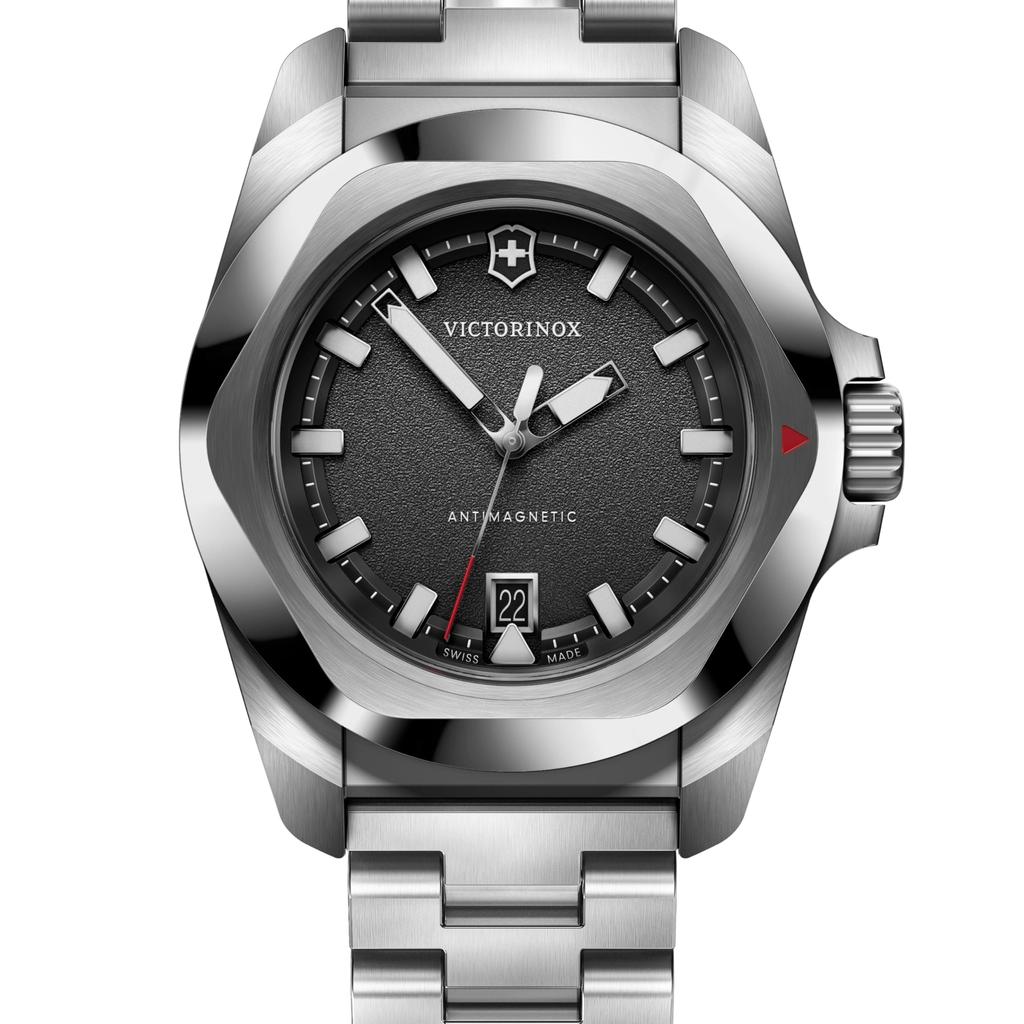 Victorinox Кварцевые Черные Нержавеющая сталь 200м Водонепроницаемые Ударопрочные Сменные Швейцарские Inox I.N.O.X. Мужские часы, 41 мм, Циферблат, Браслет, Аналоговые, Водонепроницаемые,