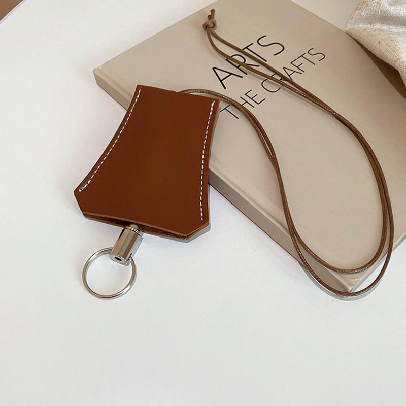 Сумка для хранения очков, подвеска, унисекс, кожаный чехол, солнцезащитные очки, брелок, цепочка, портативная, цветная сумка для чтения, ожерелье