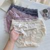 Women's Panties Lace Bow Splicing Glossy Hollow Out Sexy Panty Jacquard Underwear