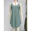 European and American Summer New Solid Color Round Neck Strap Loose Sleeveless Dress In Stock