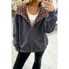 Women S Casual Loose Hooded Cardigan Sweatshirt Jacket Autumn